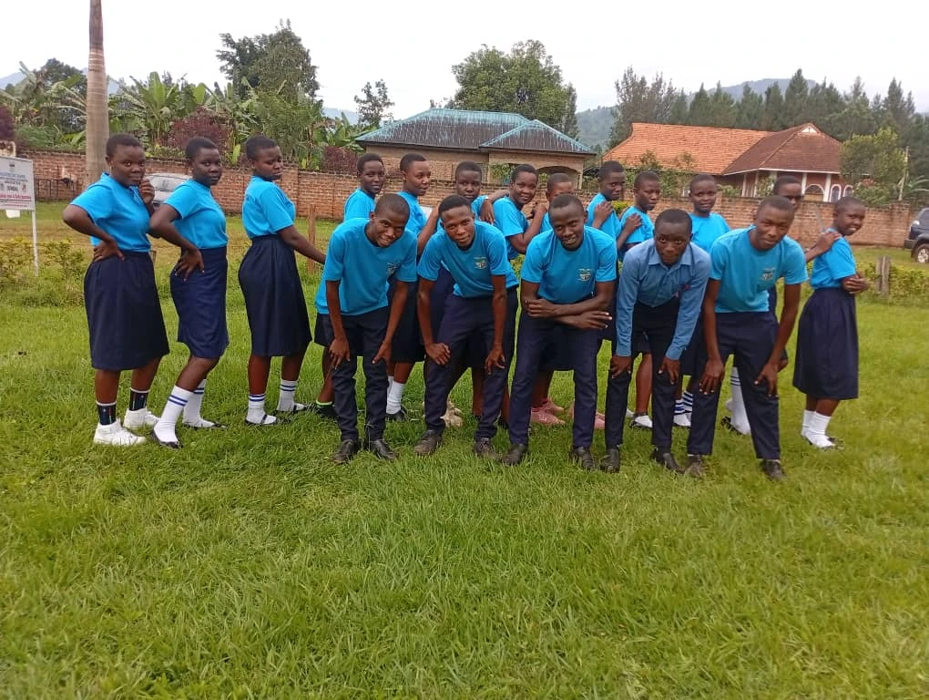 Students taking part in an outdoor group activity