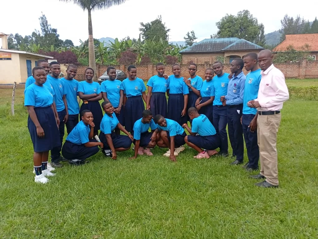 Students pictured with their teacher